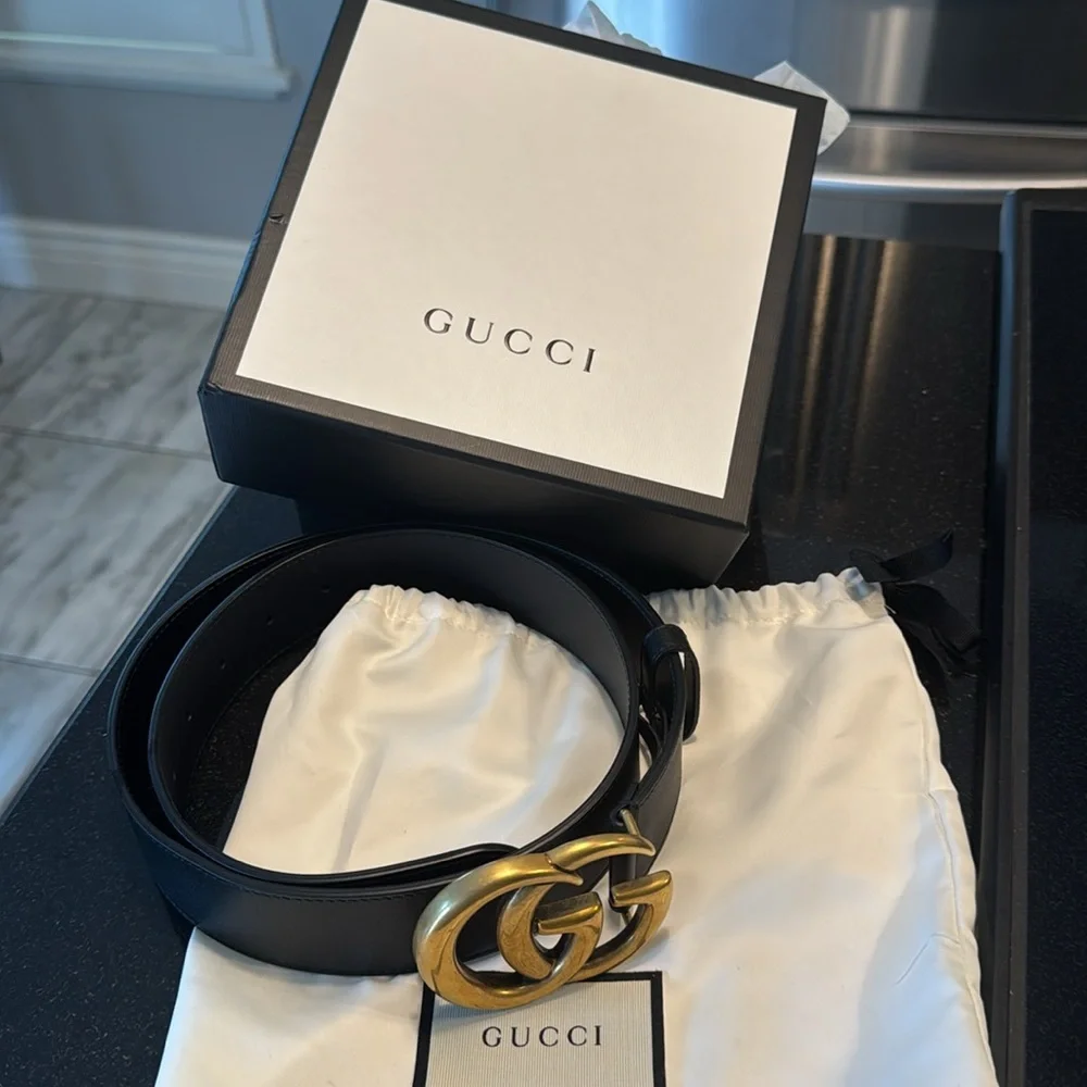Authentic Gucci GG Marmont wide belt - Picture 4 of 7